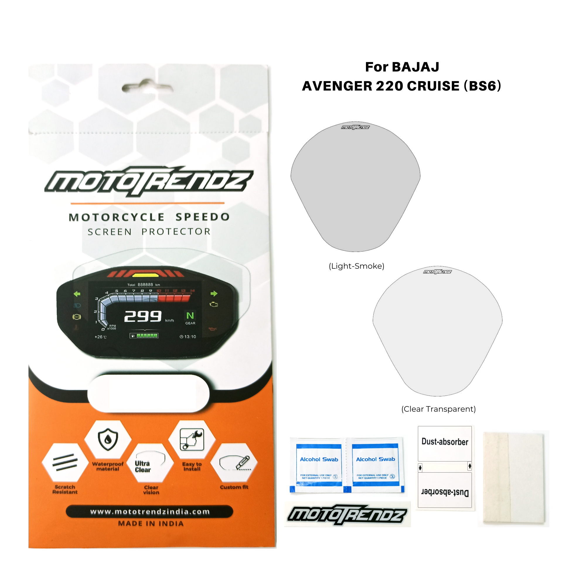 Motorcycle Speedo Screen Protector – Bajaj Avenger 220 (BS6)