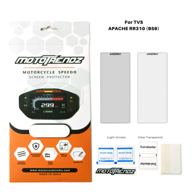 Motorcycle Speedo Screen Protector – TVS Apache RR310 (BS6)