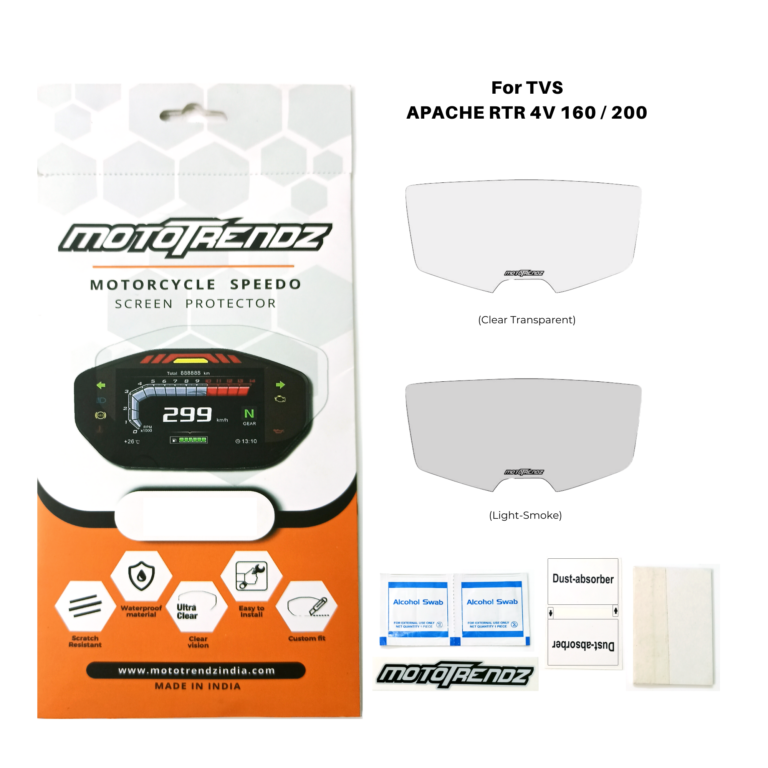 Motorcycle Speedo Screen Protector – TVS Apache RTR 4V 160/200