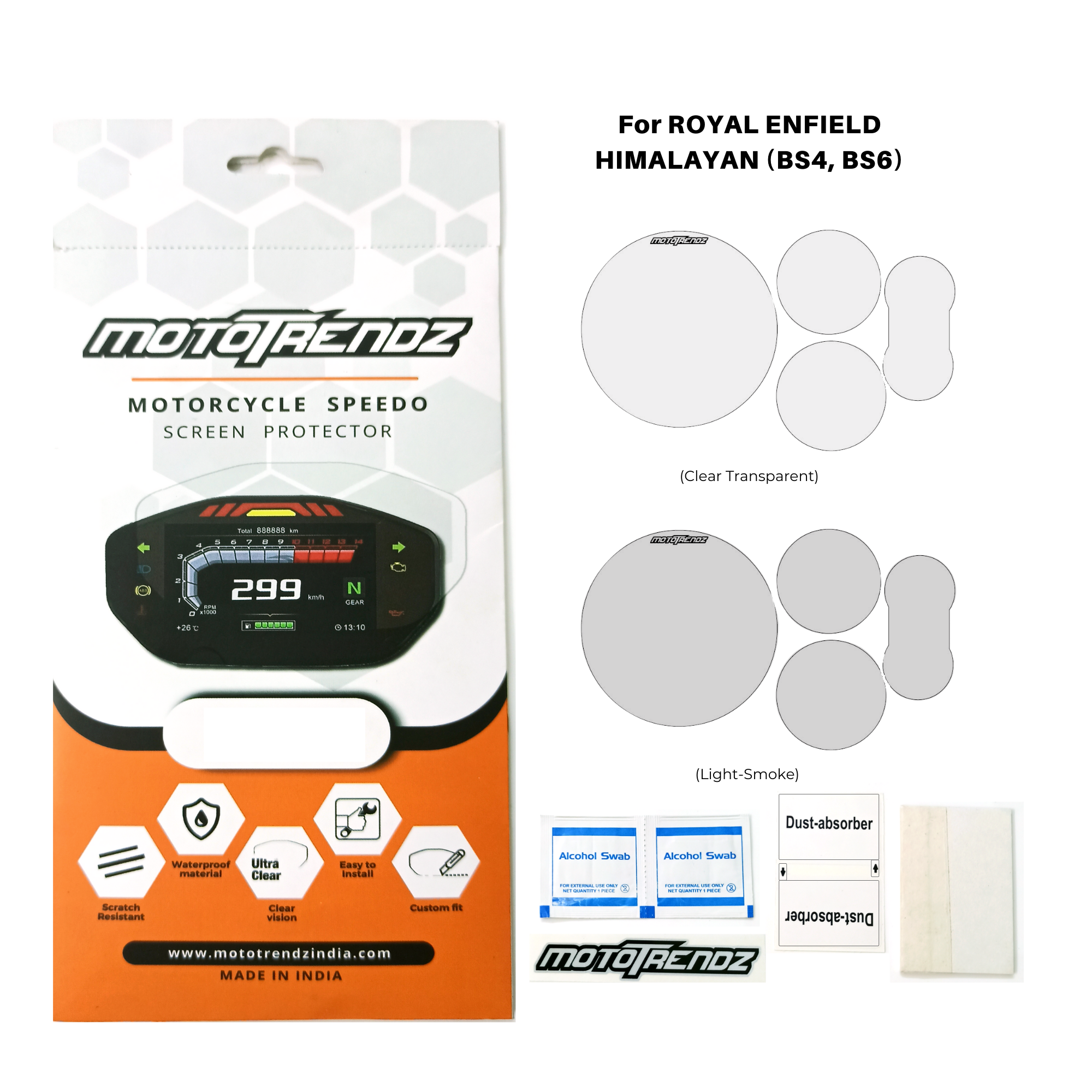 Motorcycle Speedo Screen Protector – Royal Enfield Himalayan (BS4, BS6) +Navigation