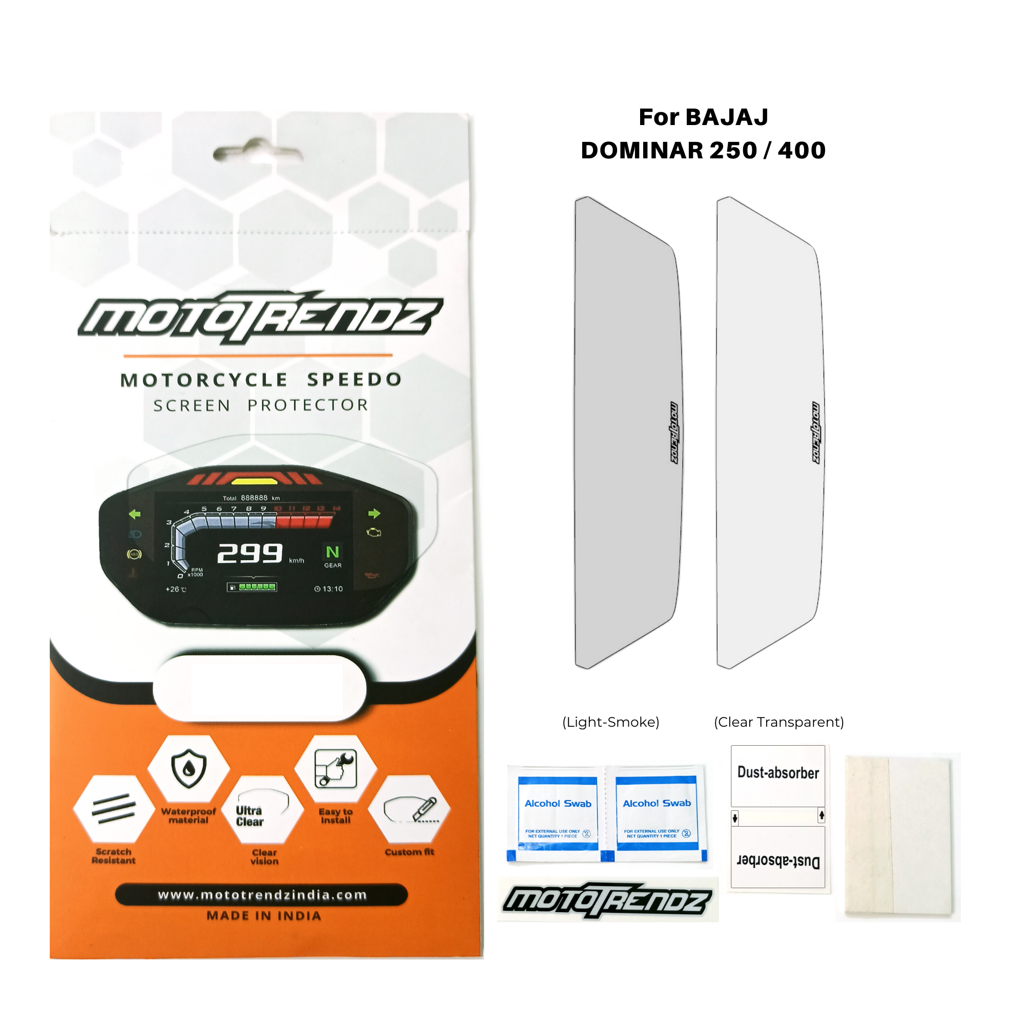 Motorcycle Speedo Screen Protector – Bajaj Dominar 250/400