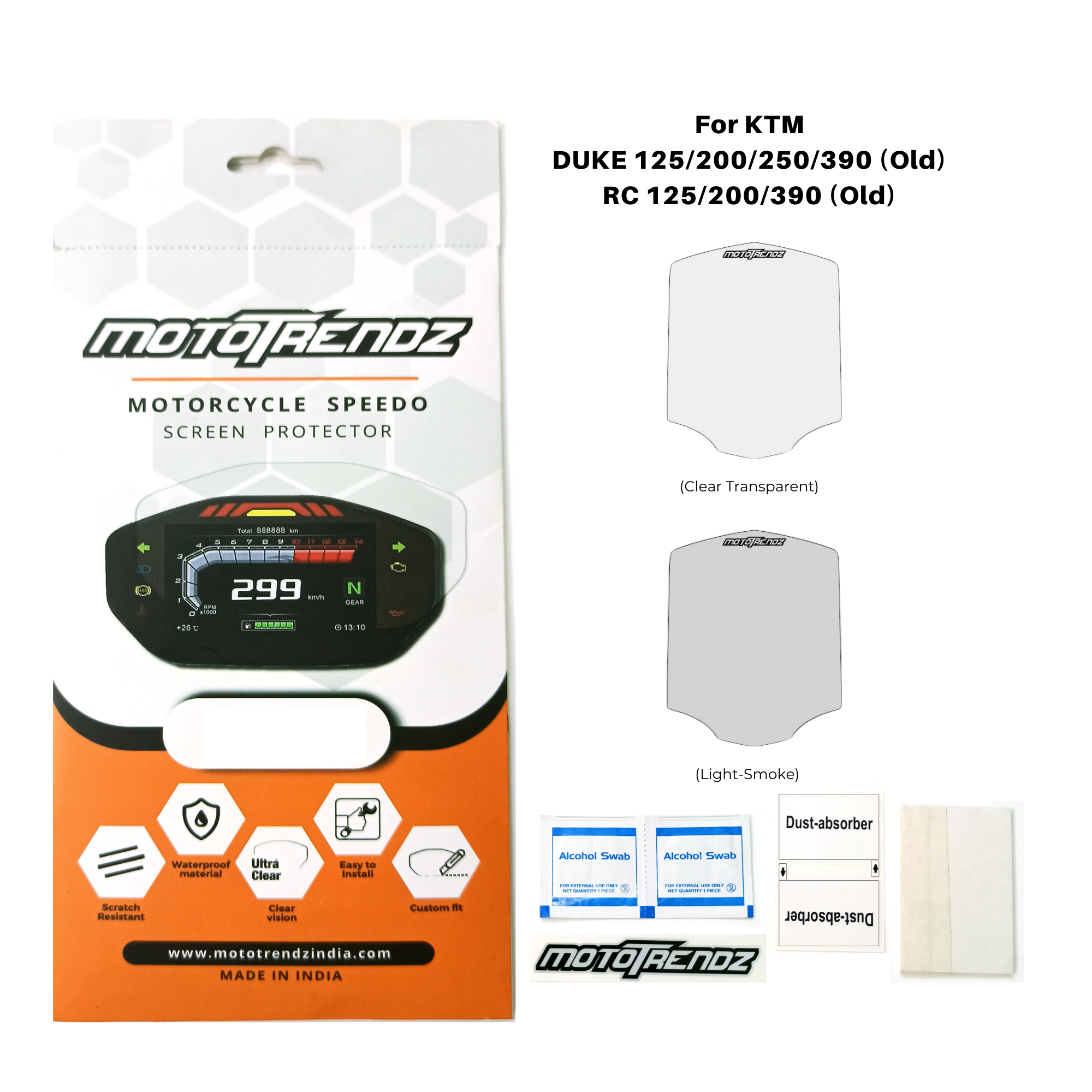 Motorcycle Speedo Screen Protector – KTM Duke / RC (old models)