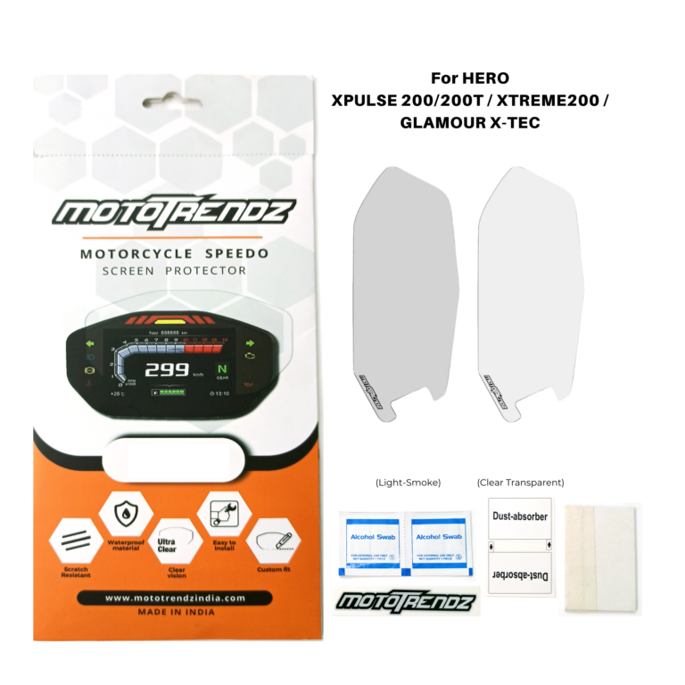 Motorcycle Speedo Screen Protector – Hero Xpulse 200/200T / Xtreme200S / Glamour X-Tec