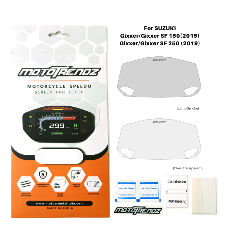 Motorcycle Speedo Screen Protector – Suzuki Gixxer/SF150 (2015) / Gixxer/SF250 (2019)