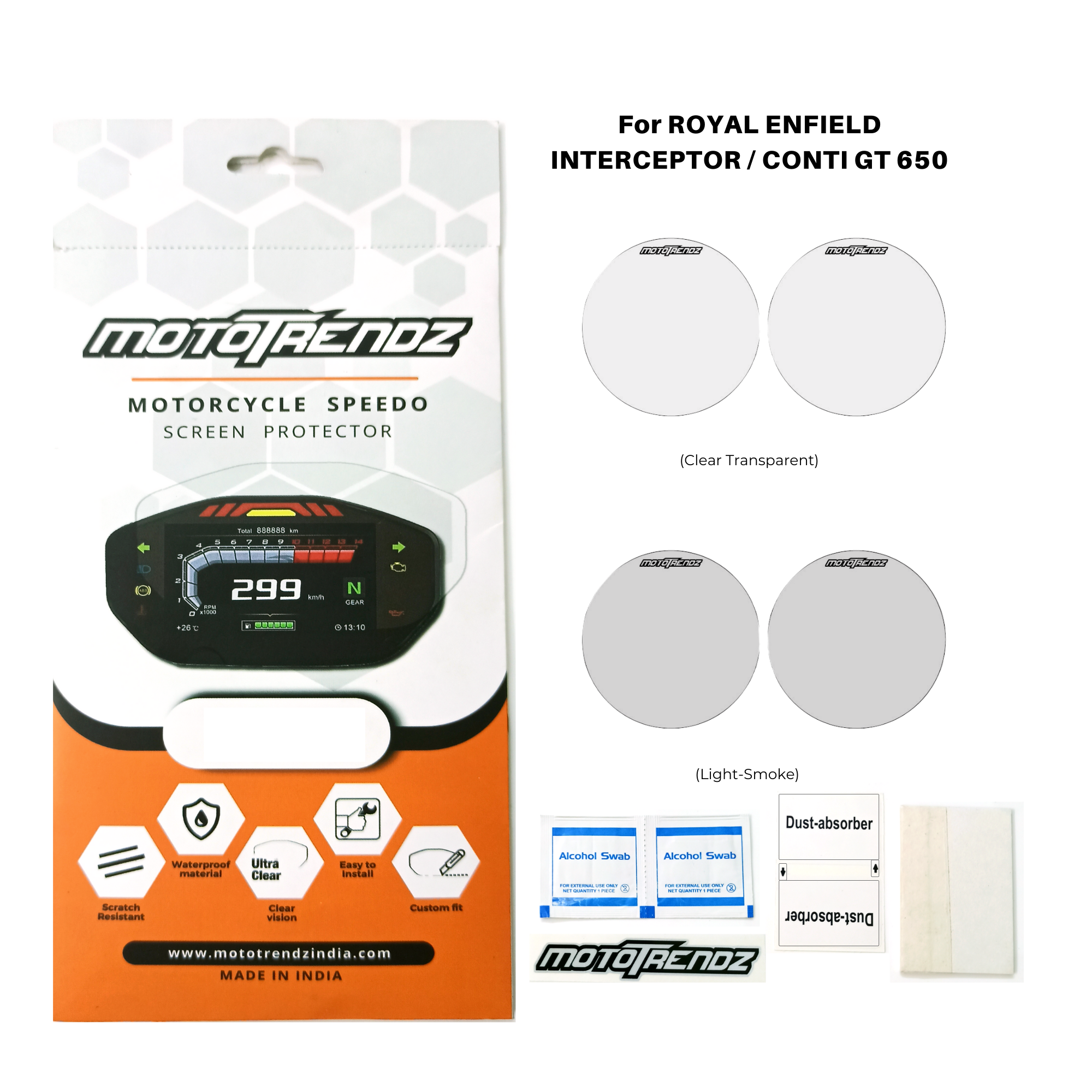 Motorcycle Speedo Screen Protector – Royal Enfield Interceptor 650 / Continental-GT 650