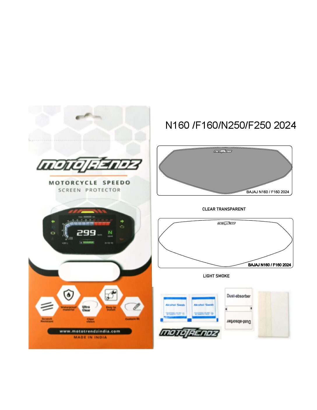 Motorcycle Speedo Screen Protector – Bajaj Pulsar N160 / F160 / N250/ F250 / 220 / 220F ( 2024 )