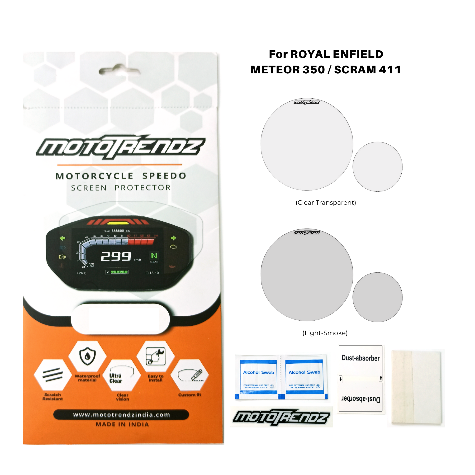 Motorcycle Speedo Screen Protector – Royal Enfield Meteor / Super Meteor / Himalayan Scram-411