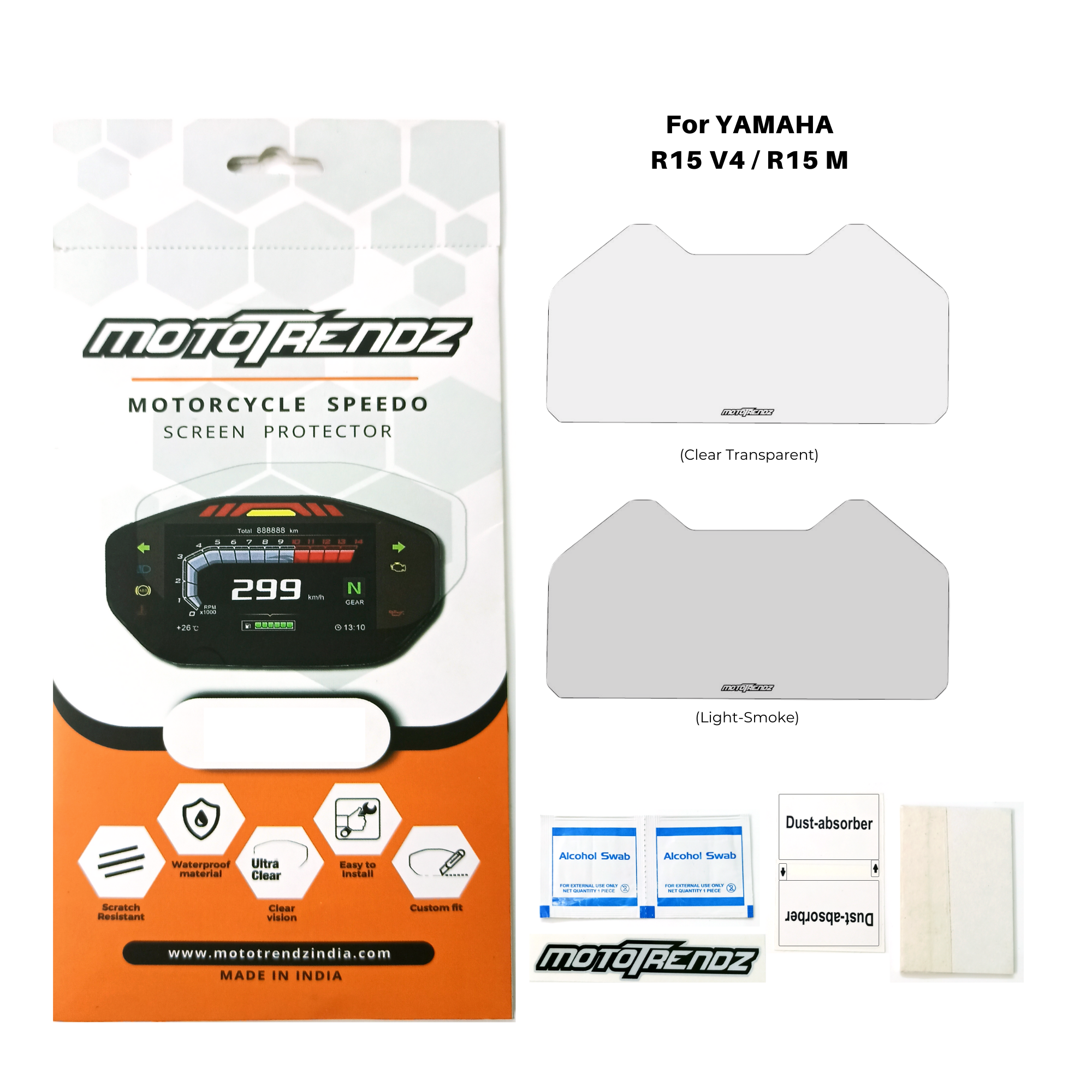 Motorcycle Speedo Screen Protector – Yamaha R15v4 / R15(M)