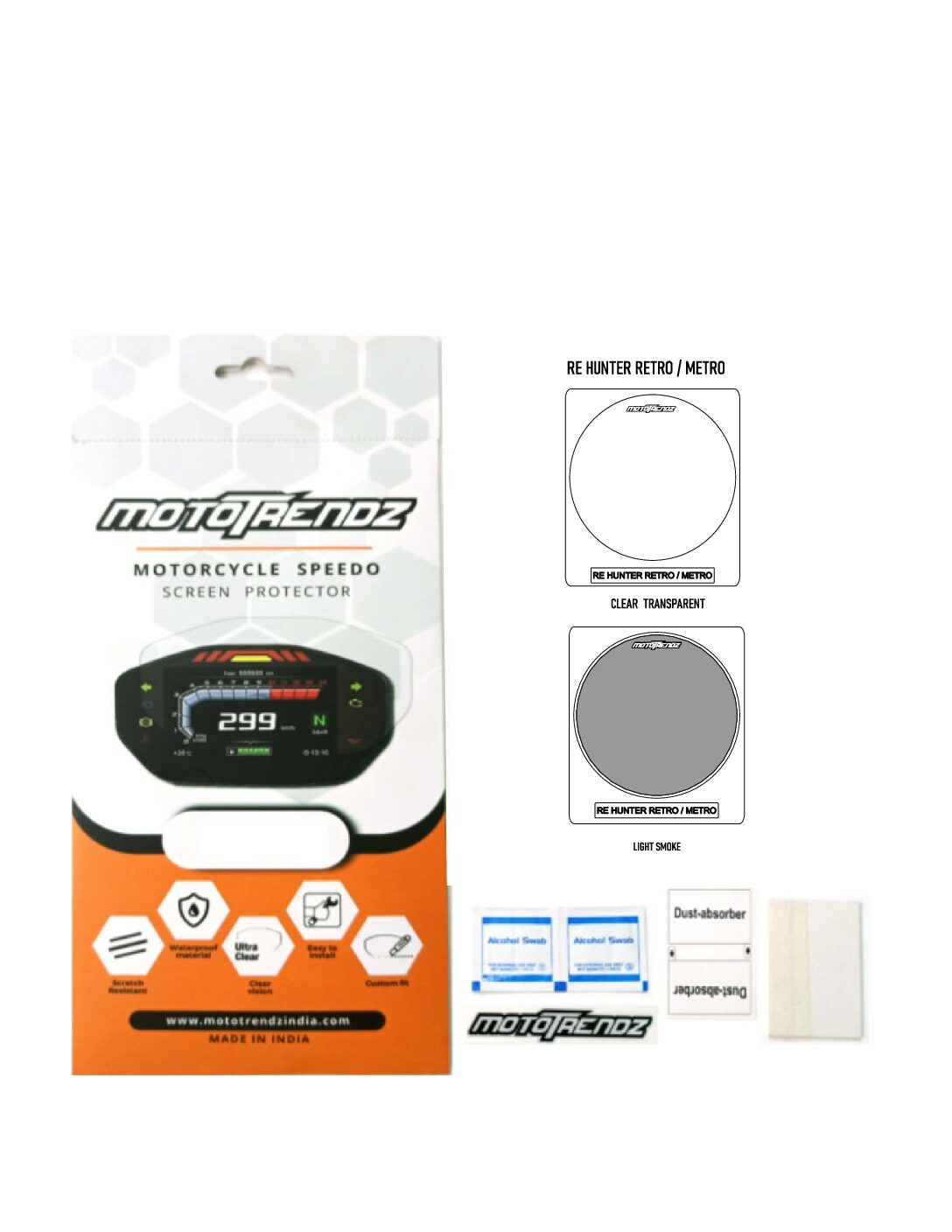 Motorcycle Speedo Screen Protector – ROYAL ENFIELD HUNTER RETRO / METRO