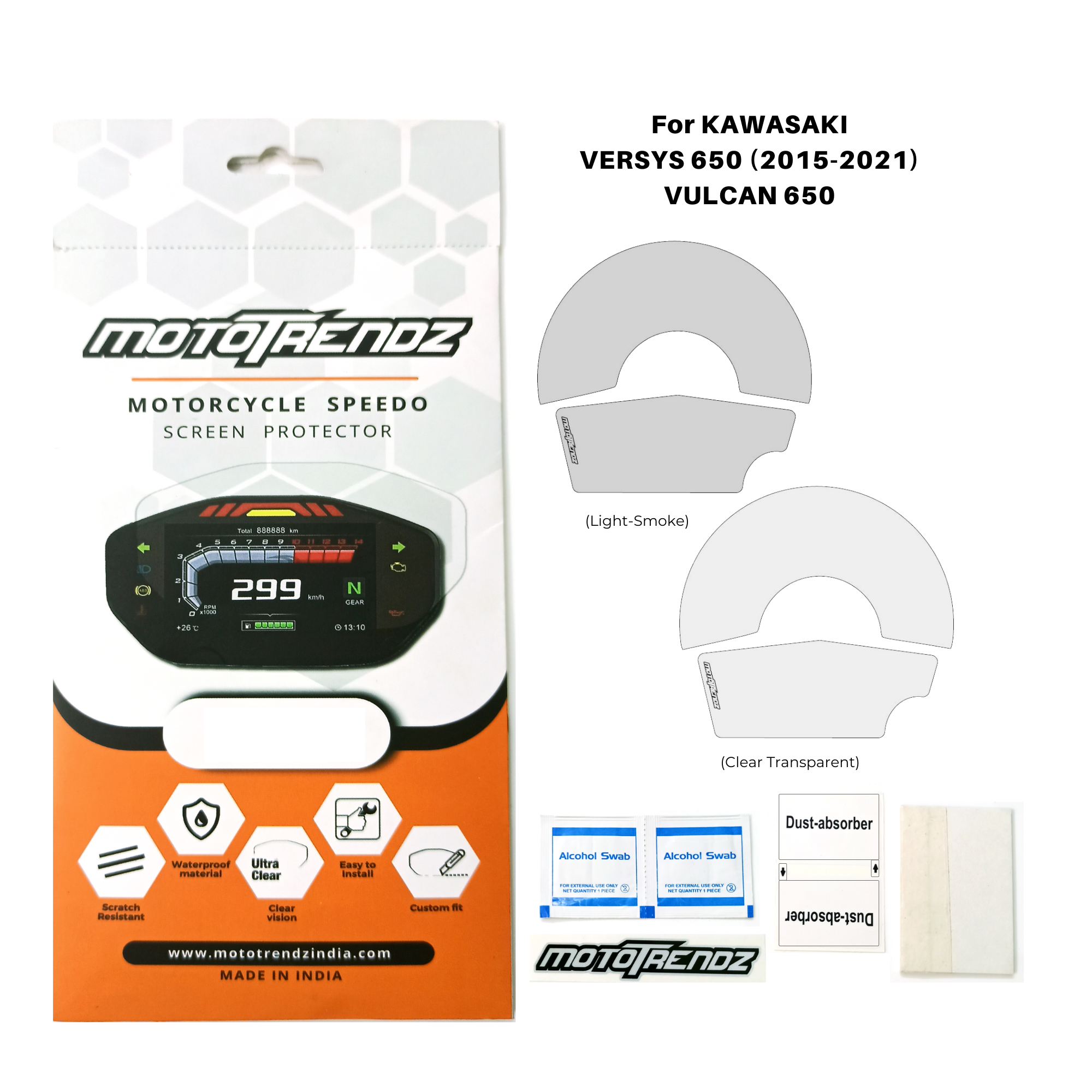 Motorcycle Speedo Screen Protector – Kawasaki Versys 650 (2015-2021) / Vulcan 650/ ER6N