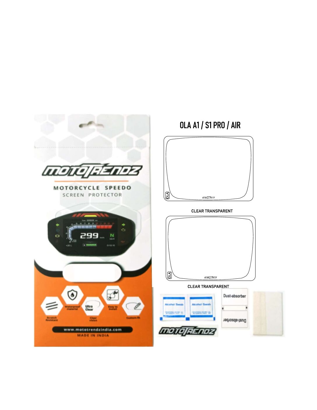 Motorcycle Speedo Screen Protector – OLA S1 PRO / A1 / AIR