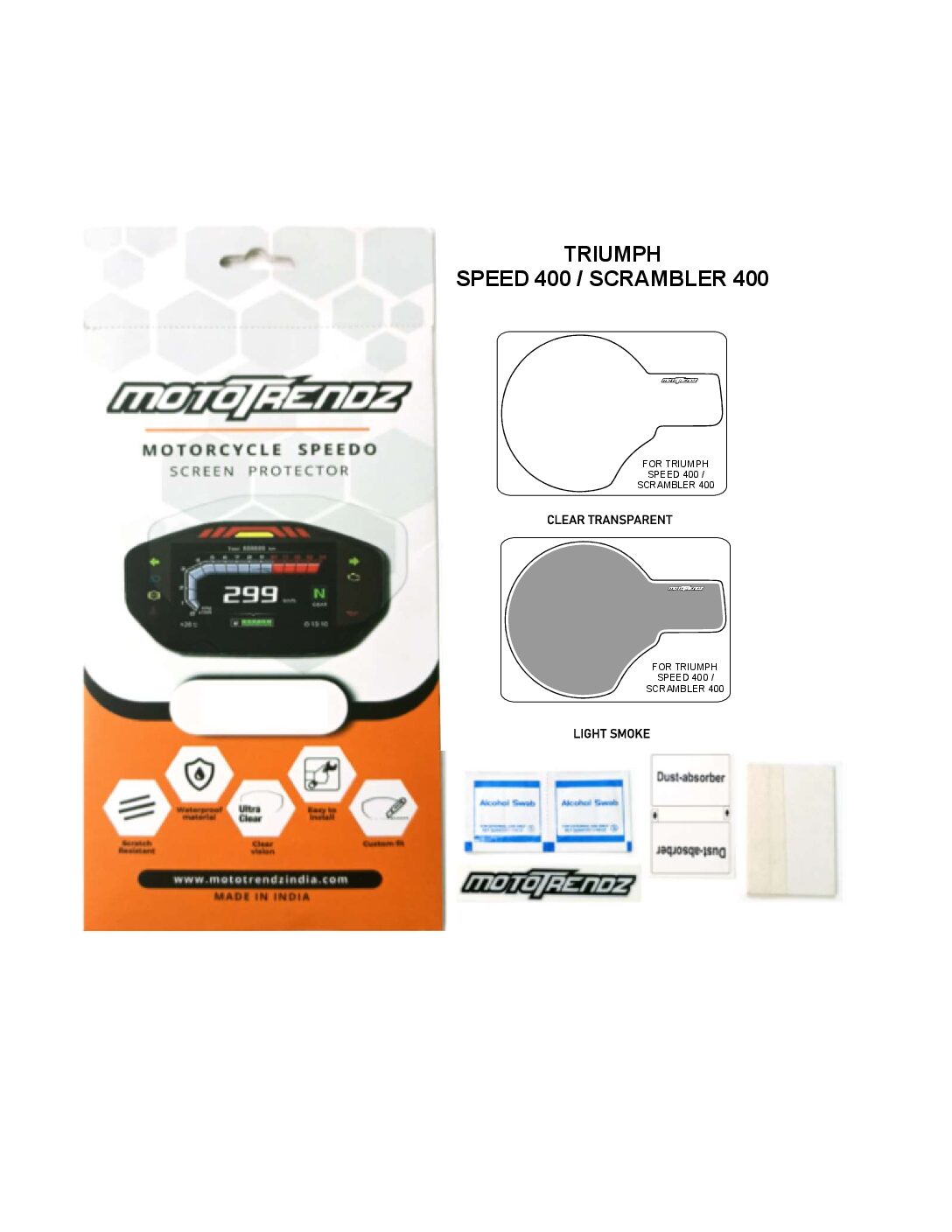 Motorcycle Speedo Screen Protector – TRIUMPH SPEED 400 / SCRAMBLER 400