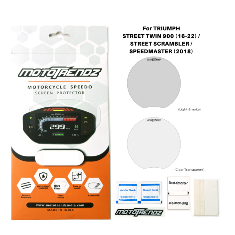 Motorcycle Speedo Screen Protector – TRIUMPH STREET TWIN / STREET SCRAMBLER / SPEEDMASTER BONNEVILLE